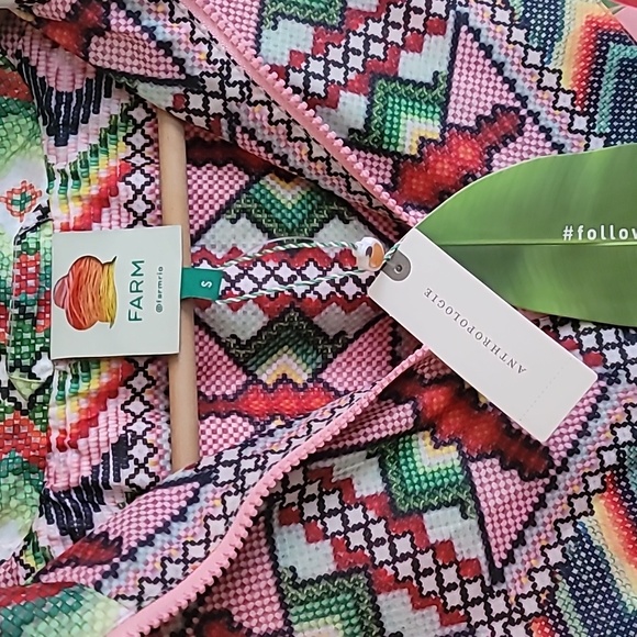 ANTHRO Farm Rio Love Birds Windbreaker - Picture 10 of 12